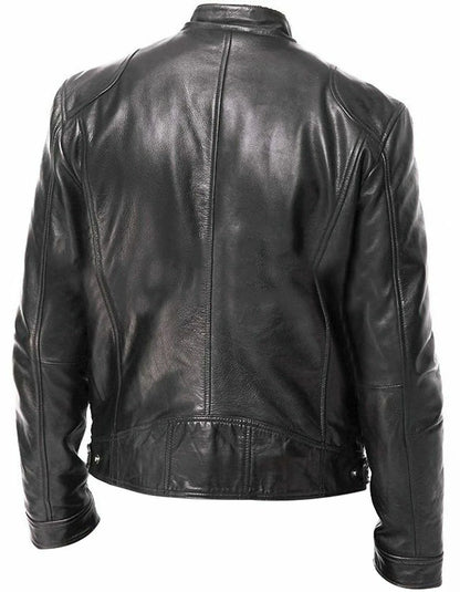 Fashion Men Leather Motorcycle Jacket