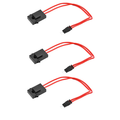 3PCS ATM 32V 25Amp Car Fuse Holder Connector Double Wire Medium Mini Fuse Box Power Take-Off Extension Line Protection Device