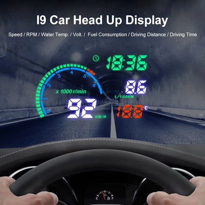 i9 Hud Head Up Display Car Windshield Digital Speedometer