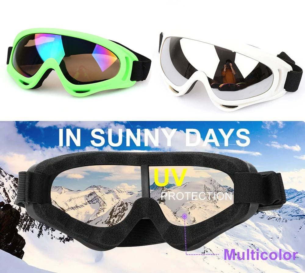 Colorful frame multi-color ski goggles