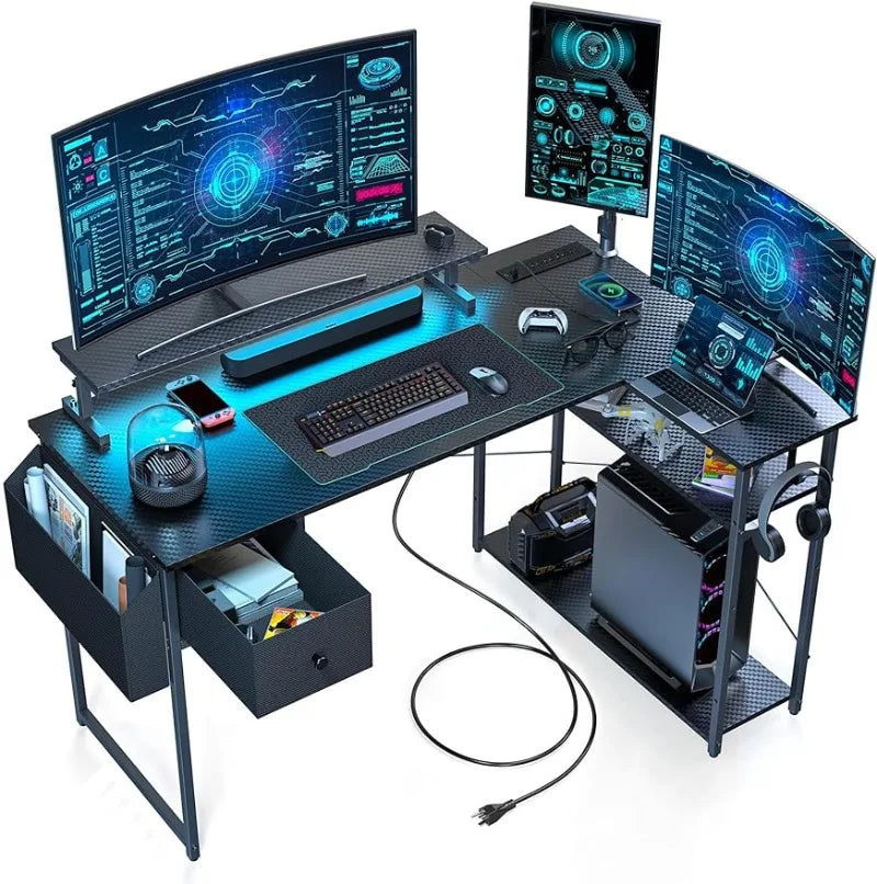 47 inch Computer Desk with LED Lights