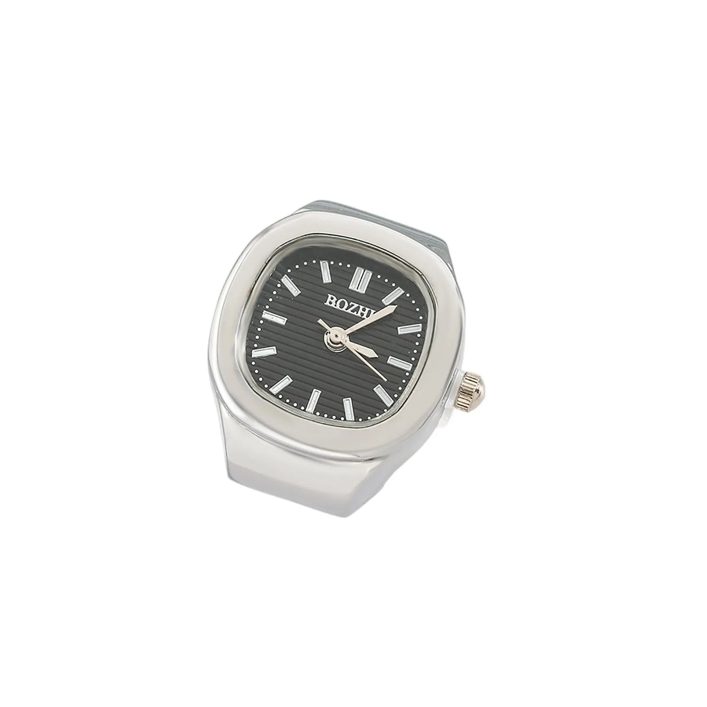 Creative finger ring watch mini quartz watch adjustable time watch ring simple stylish punk watch ring personalized mini clock