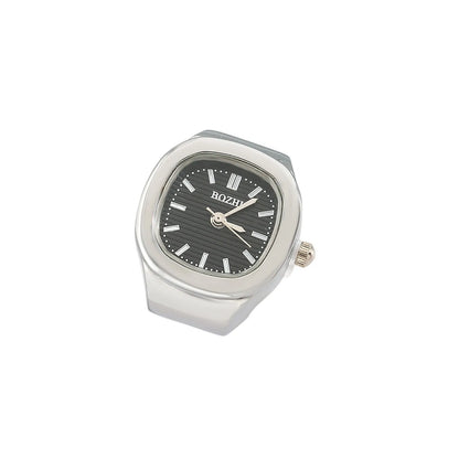 Creative finger ring watch mini quartz watch adjustable time watch ring simple stylish punk watch ring personalized mini clock