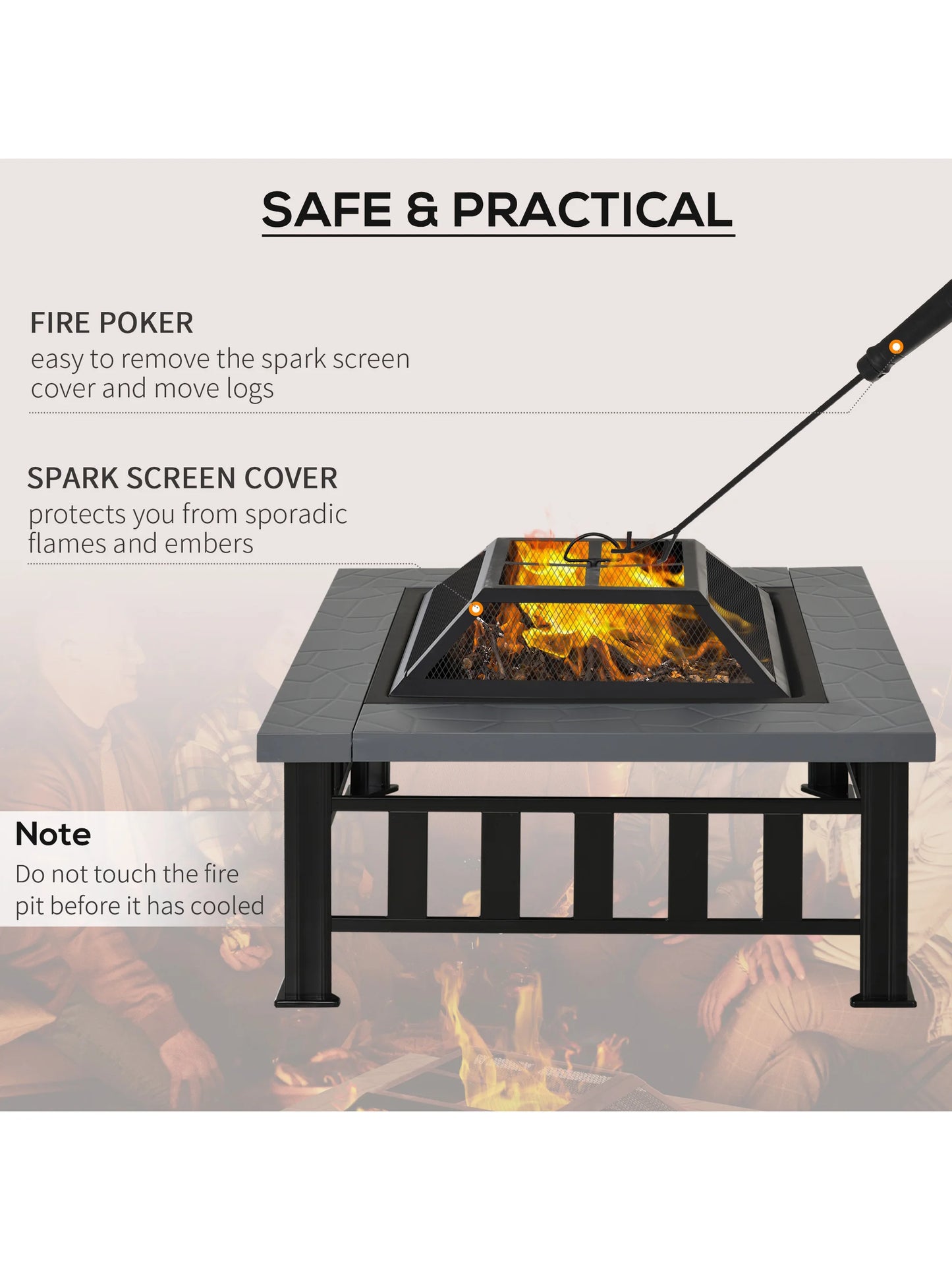 Outdoor Wood Burning Firepit