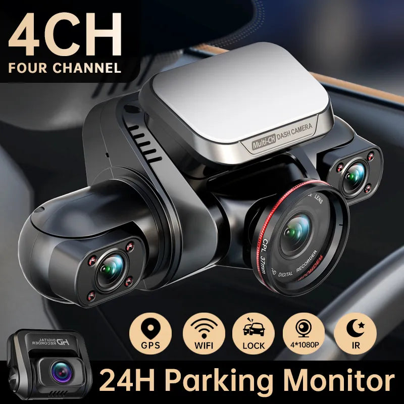 M8S 4CH HD 360 Dash Cam