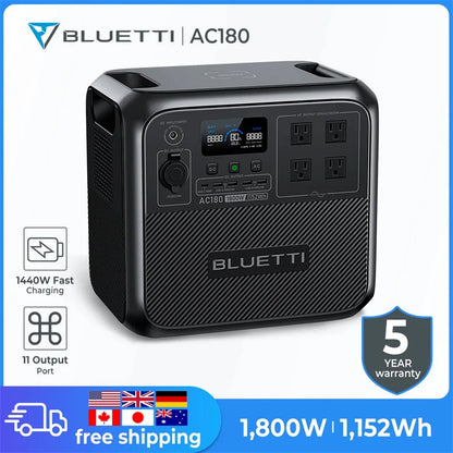 AC180 1152Wh 1800W Protable Power station