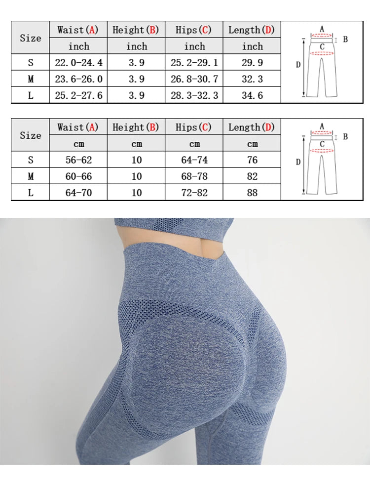 Seamless Push Up Fitness Leggings