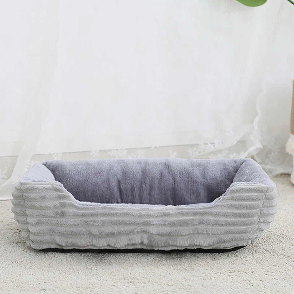 Square Plush Kennel Bed for Dog