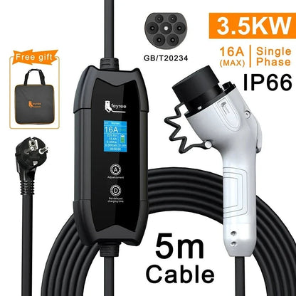 Type 2 16A 3.5kW GBT Electric Car EV Charger