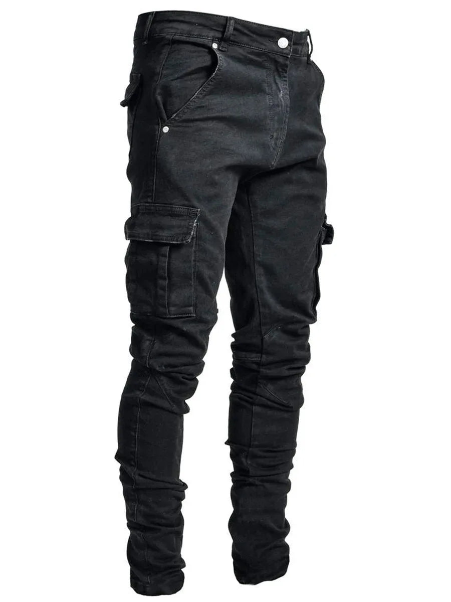 Men Street Elastic Jeans