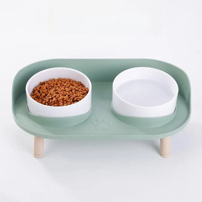 ABS Plastic Pet Water Food Double Bowls