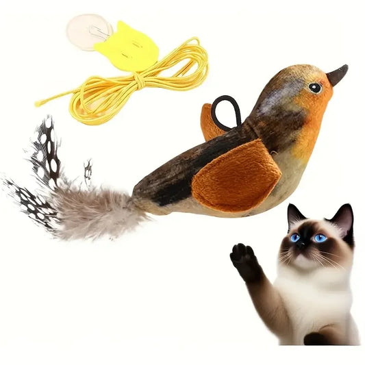 Interactive Touch-Activated Flapping Bird Cat Toy