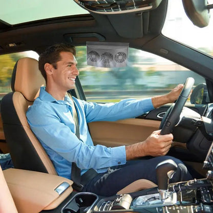 Multi-Functional Solar Car Fan