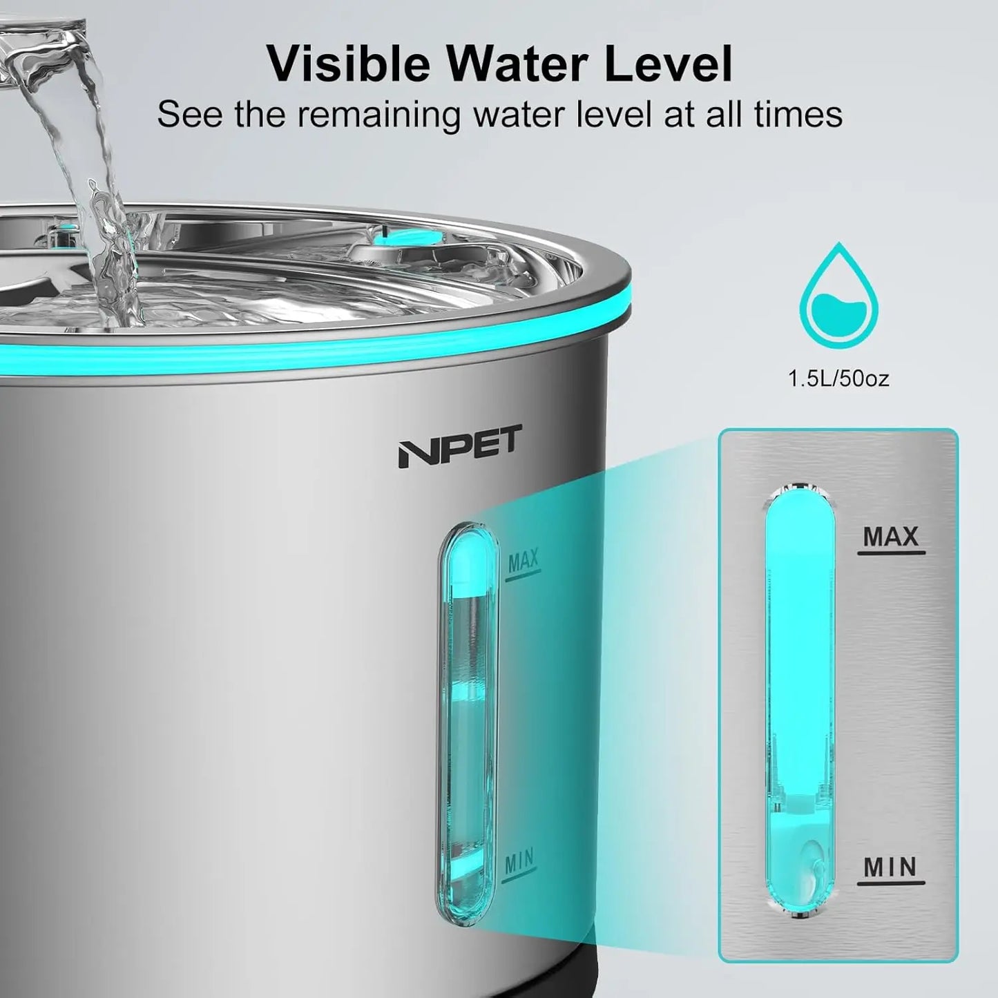 Cat Water Fountain 50oz/1.5L