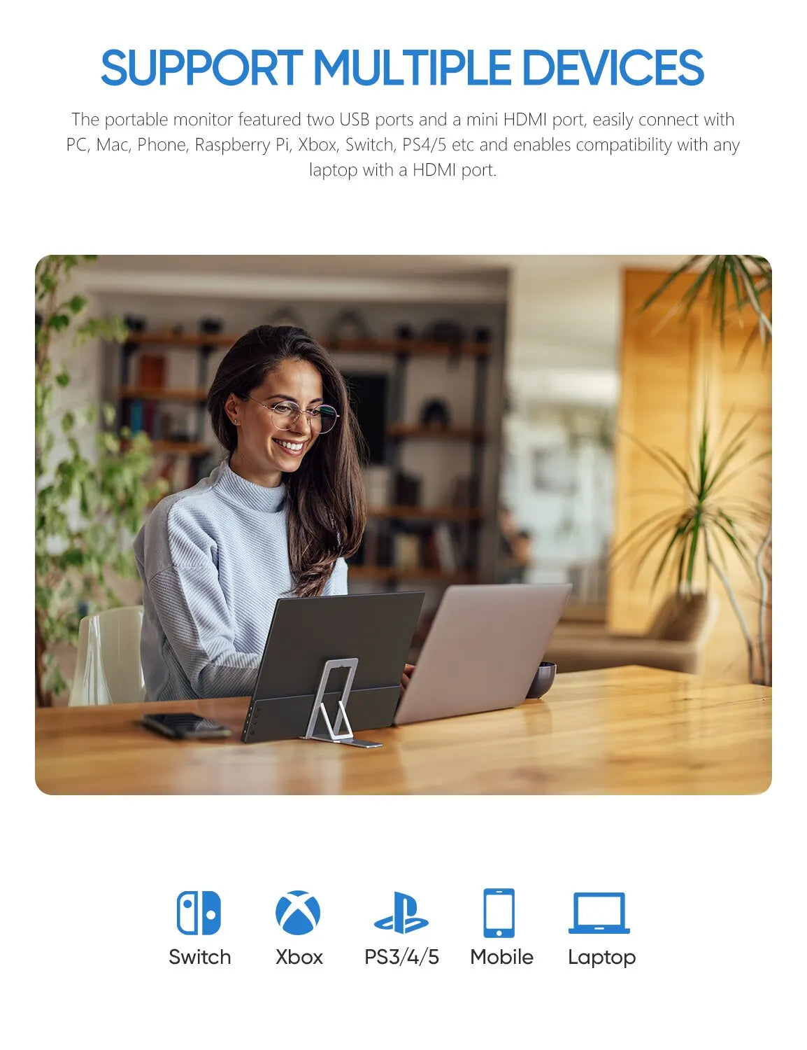 15.6''  FHD 1080P IPS Portable Monitor