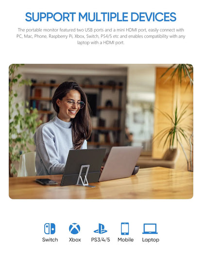 15.6''  FHD 1080P IPS Portable Monitor