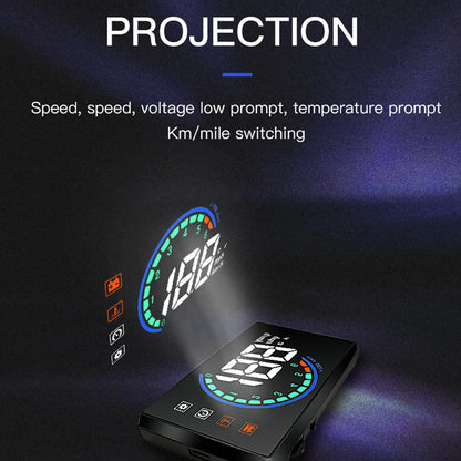 HUD Head Up Display OBD2 Car Gauge Speedometer