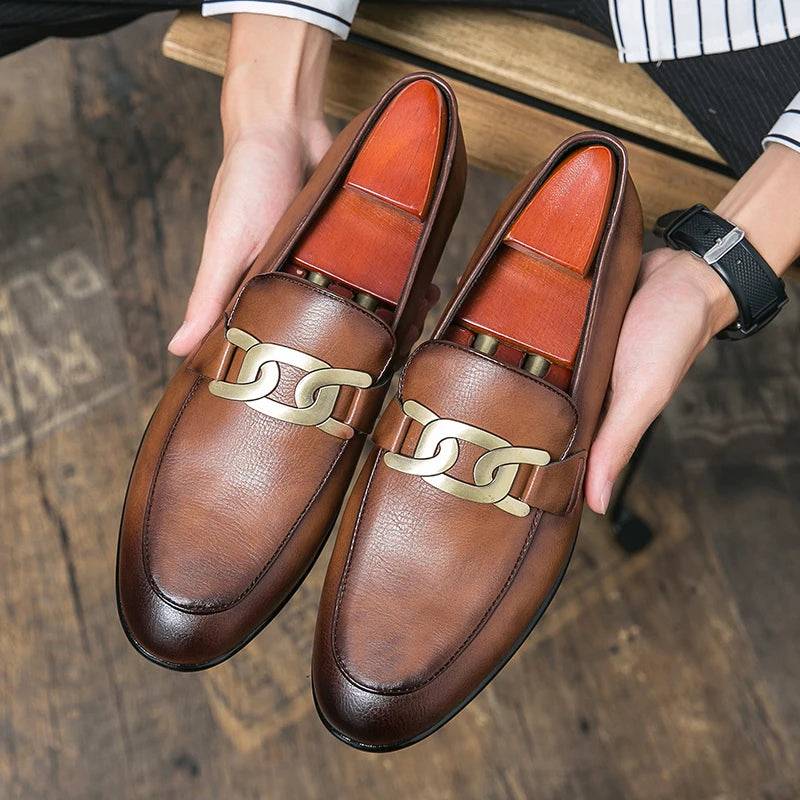 Men's leather Loafers Shoes