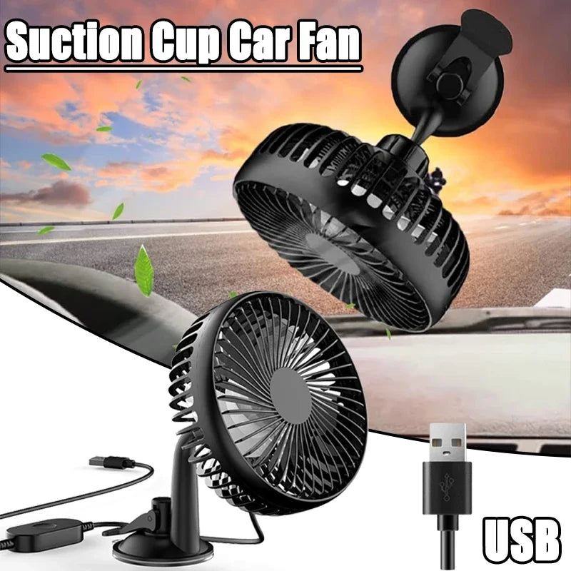 360° Rotatable Suction Cup Car Fan