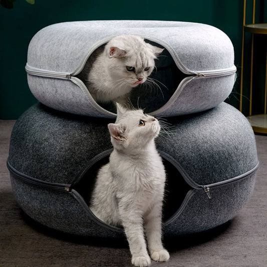 Donut Cat Bed Interactive Tunnel  Toys