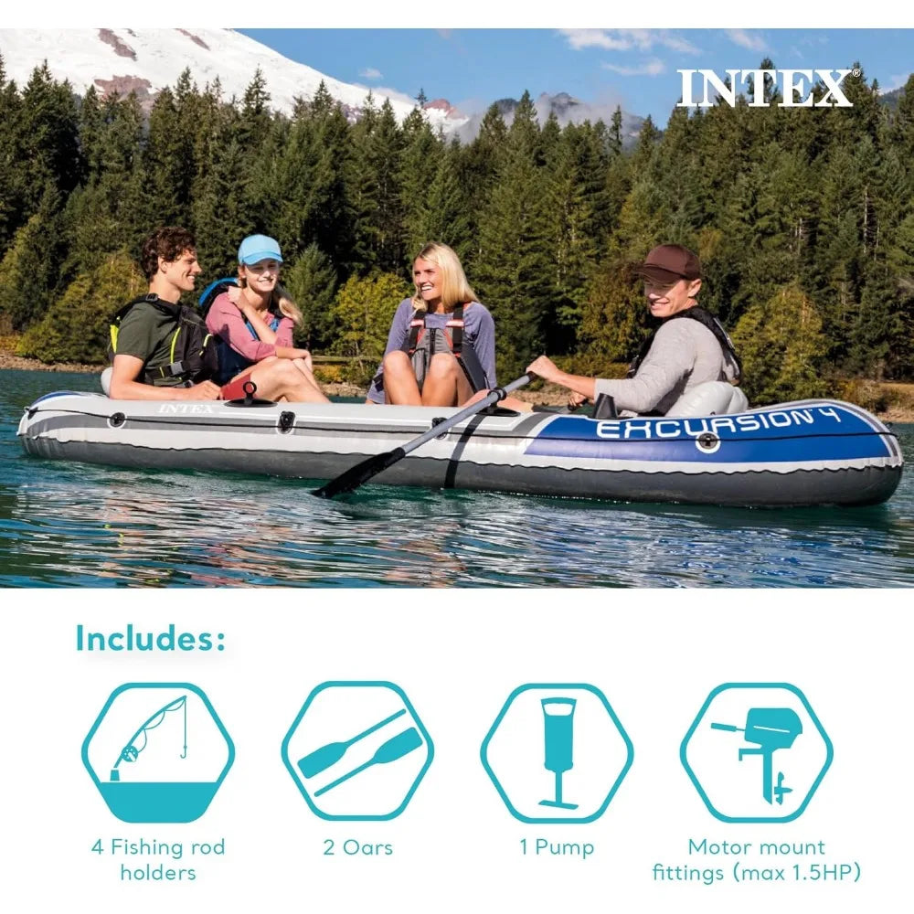 Excursion 5 Person Inflatable Boat Trolling Motor