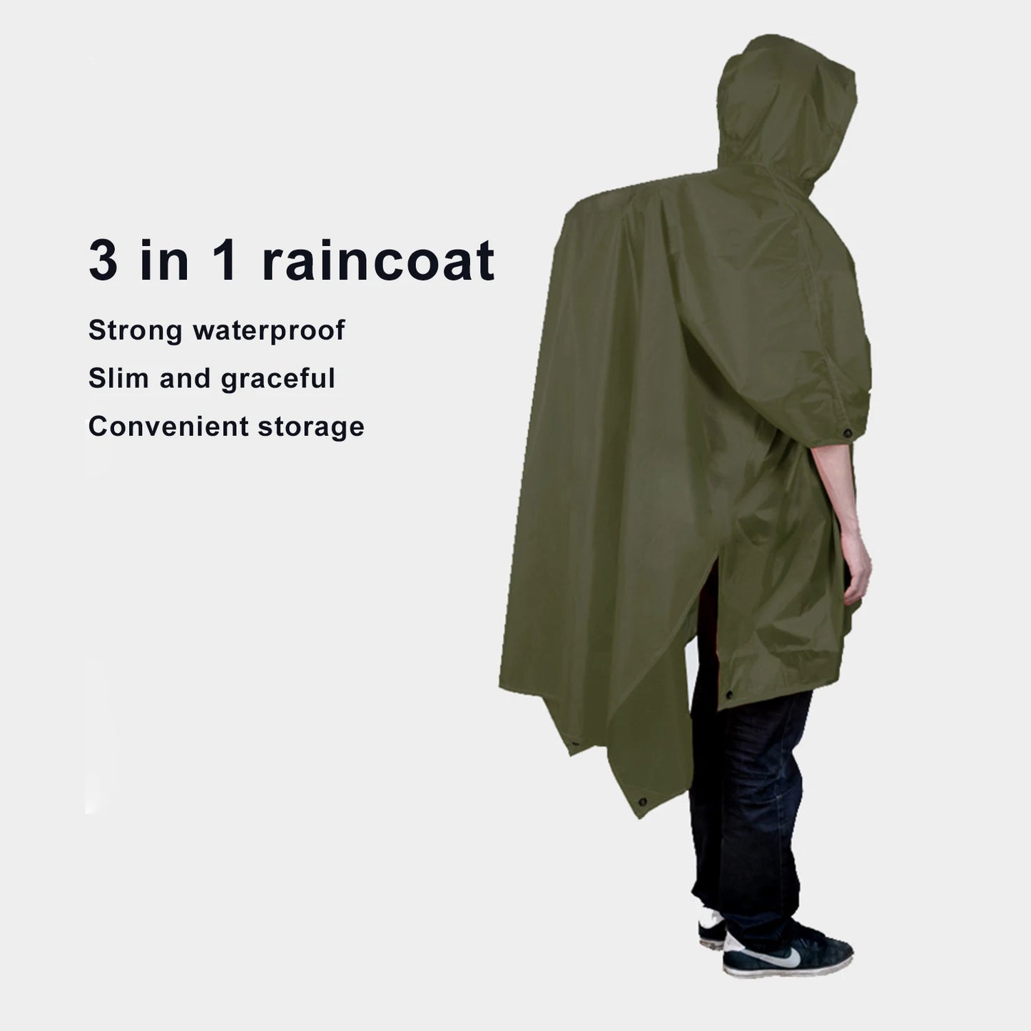 1pc Unisex Waterproof Raincoat