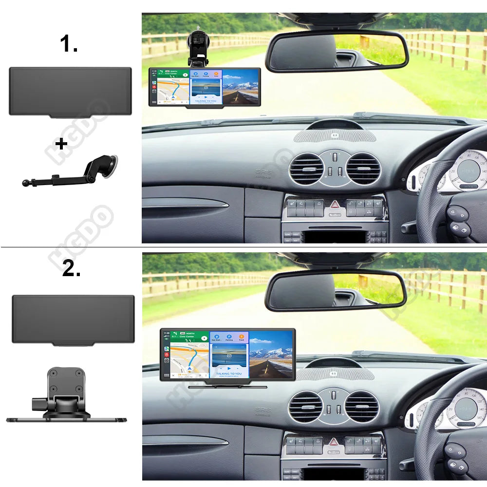 10.26'' 4k Dash Cam with GPS Navigator