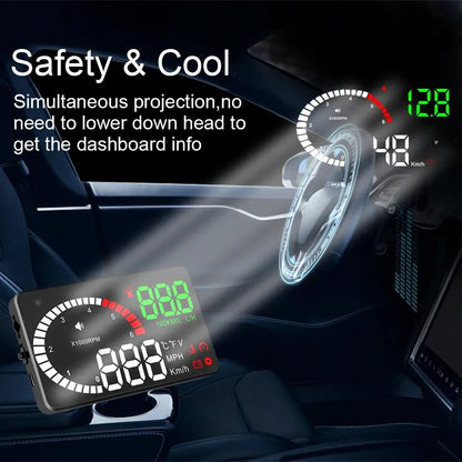 Car Alarm Speed Fuel Warning Windshield Projector