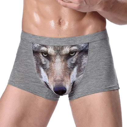 3D Wolf Eagle Head Boxer Shorts