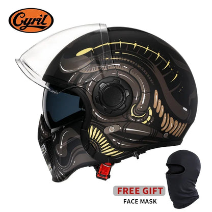 Modular Retro Motorcycle Helmet