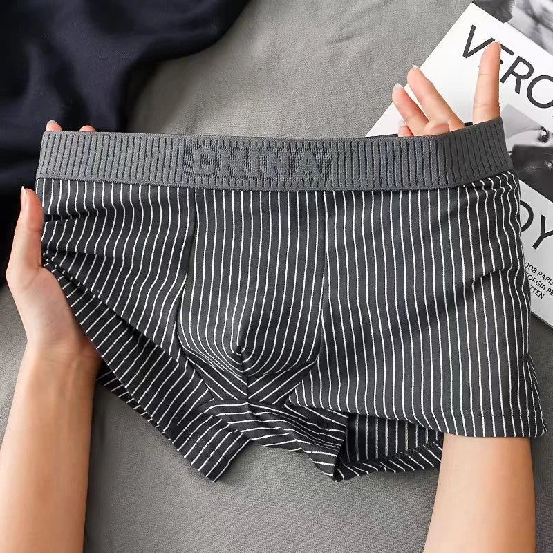 Men's Cotton Striped Boxer Shorts