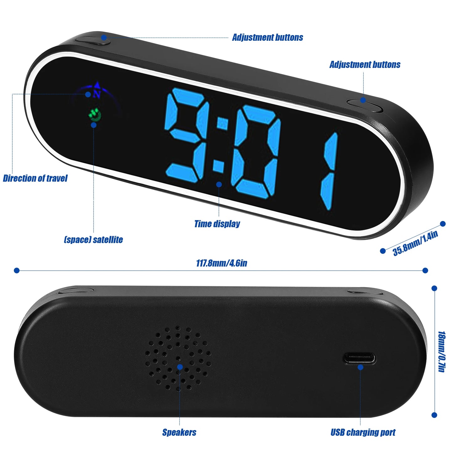 Car Headup Display GPS Digital Speedometer