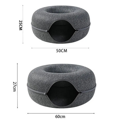 Donut Cat Bed Interactive Tunnel  Toys