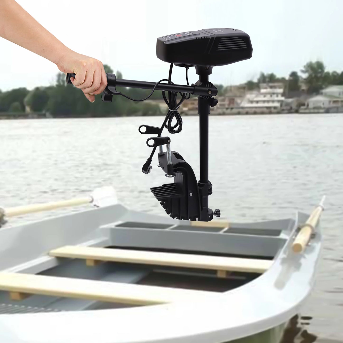 1400W 48V Foldable Electric Boat Engine Outboard Trolling Motor