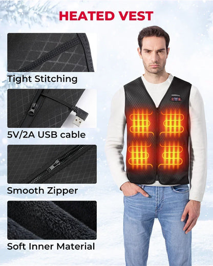 USB Heated Motorcycle Vest