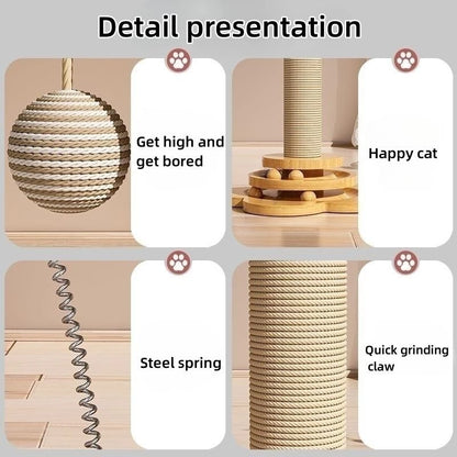 Pet Solid Wood Turntable Funny Stick  Balls