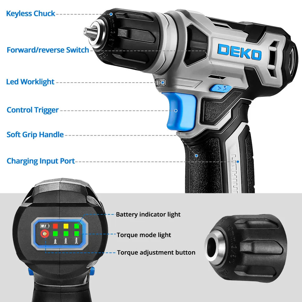 8V Cordless Drill Set