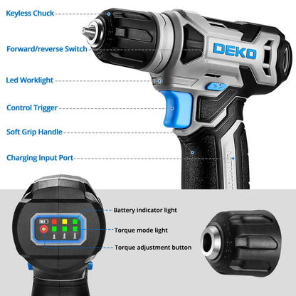 8V Cordless Drill Set