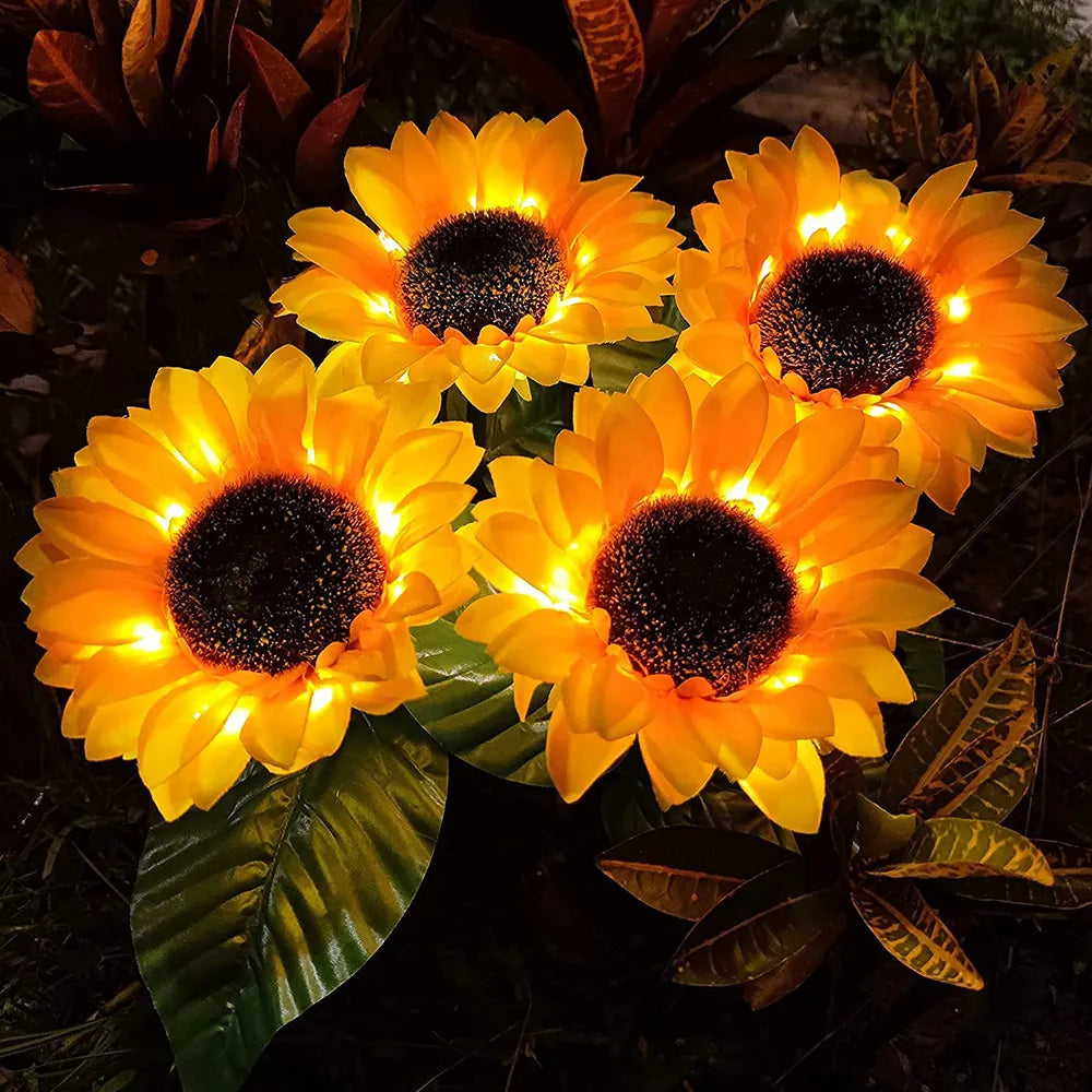 LED Solar Sunflowers Light