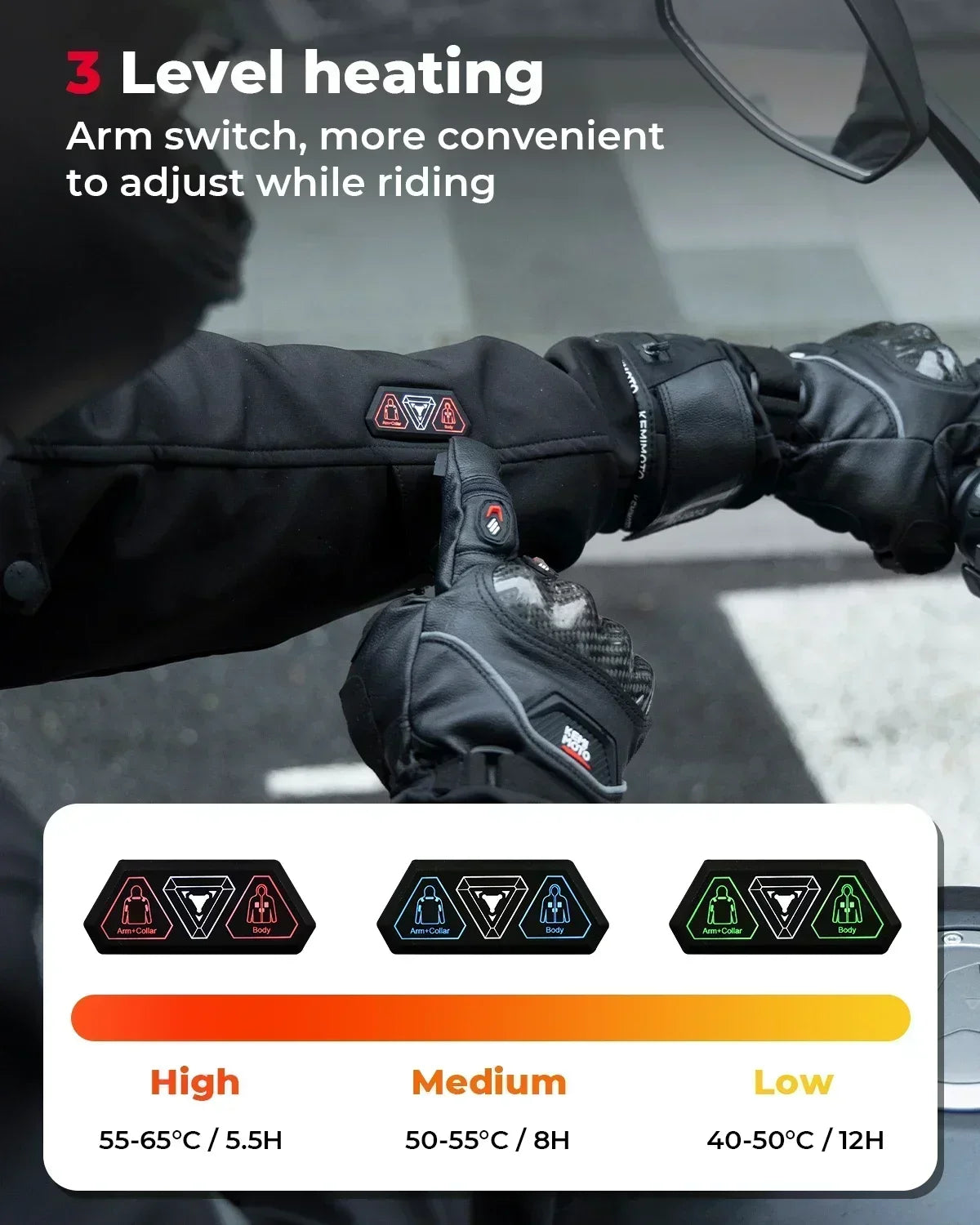 Heated Motorcycle Riding Jacket