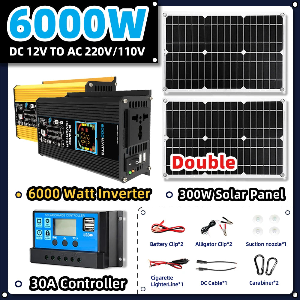 System Kit Inverter 6000W Solar Panel