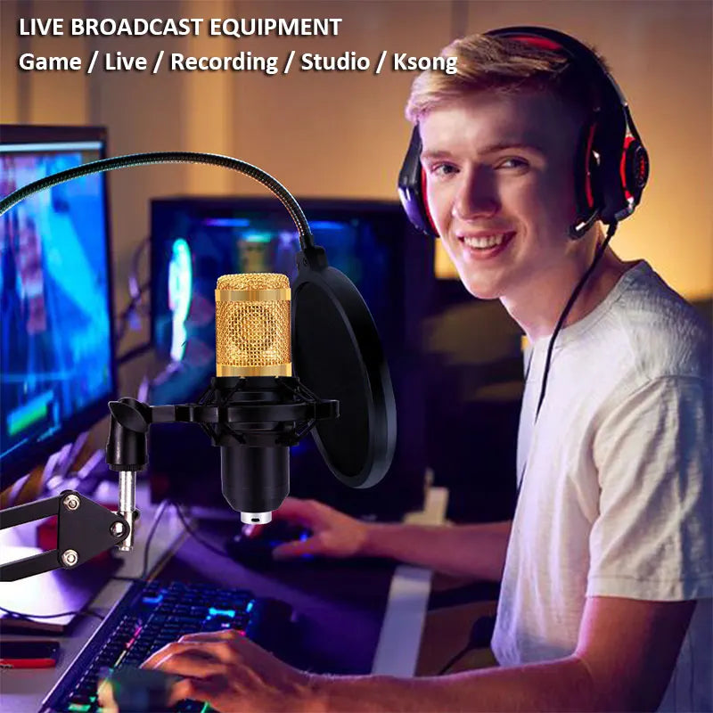 Live Streaming Studio Recording Bluetooth Microphone