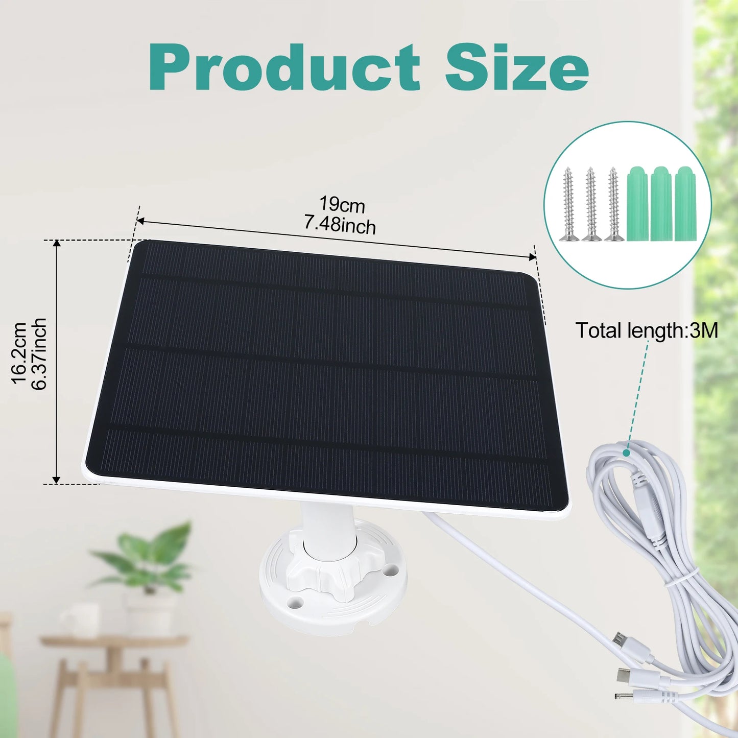 Solar Panel for DC 5V Security Camera