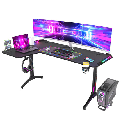 L Shaped, 60 Inch Computer Gaming Desk