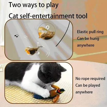 Interactive Touch-Activated Flapping Bird Cat Toy