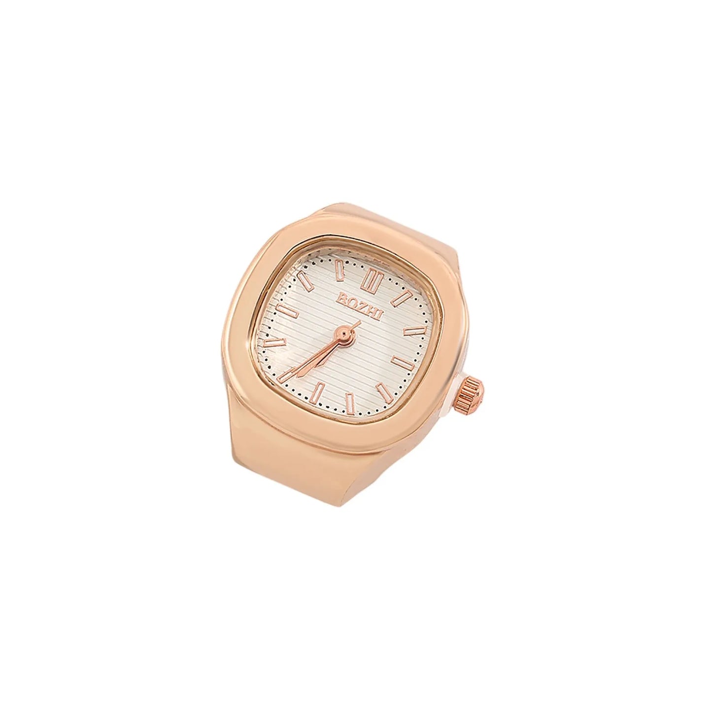 Creative finger ring watch mini quartz watch adjustable time watch ring simple stylish punk watch ring personalized mini clock