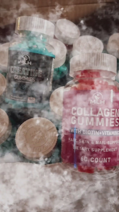 MLH nutrition-Collagen Protein Gummies with BIOTIN/VITAMIN C, supports skin, nails, hair